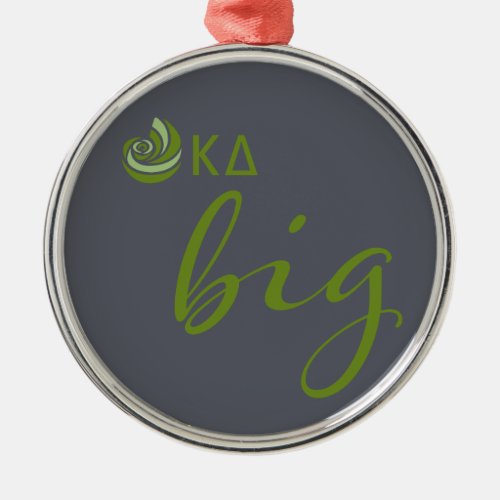 Kappa Delta Big Script Metal Ornament