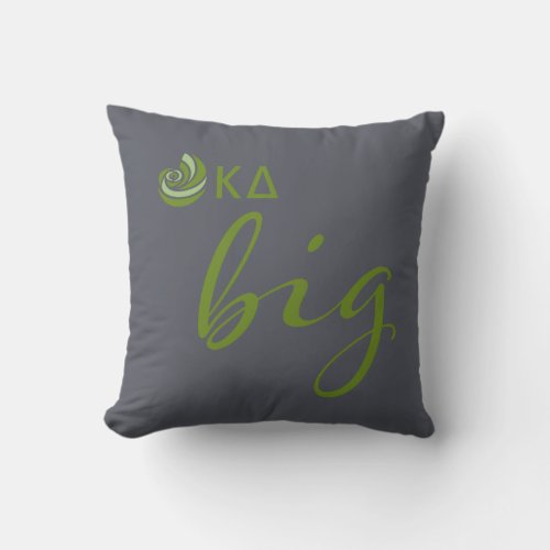 Kappa Delta Big Script Throw Pillow