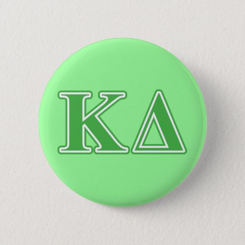 Kappa Delta Green Letters Button