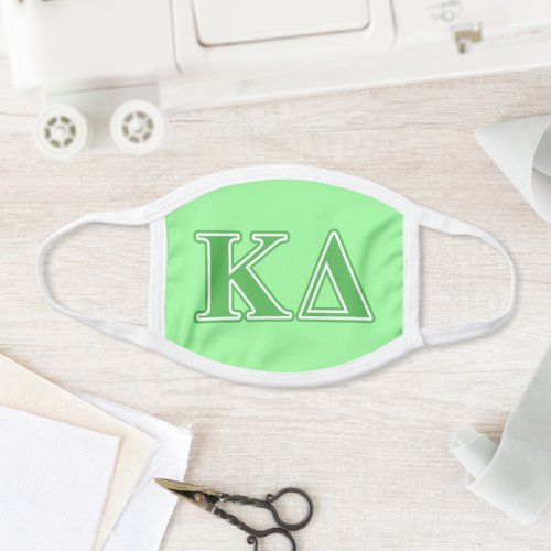 Kappa Delta Green Letters Face Mask