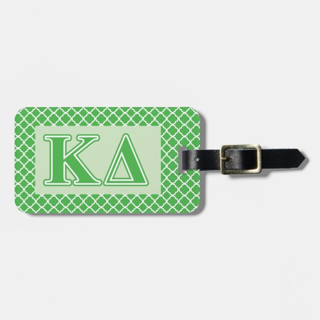 Kappa Delta Green Letters Luggage Tag Zazzle