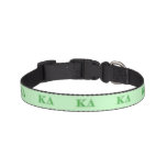 Kappa Delta Green Letters Pet Collar at Zazzle