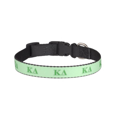 Kappa Delta Green Letters Pet Collar