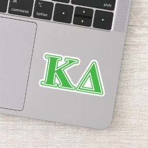 Kappa Delta Green Letters Sticker