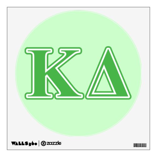 Kappa Delta Green Letters Wall Sticker