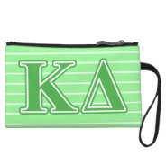 Kappa Delta Green Letters Wristlet at Zazzle