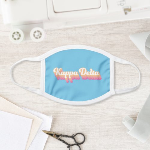 Kappa Delta  Groovy Script Face Mask