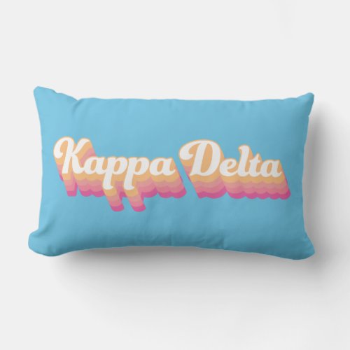 Kappa Delta  Groovy Script Lumbar Pillow