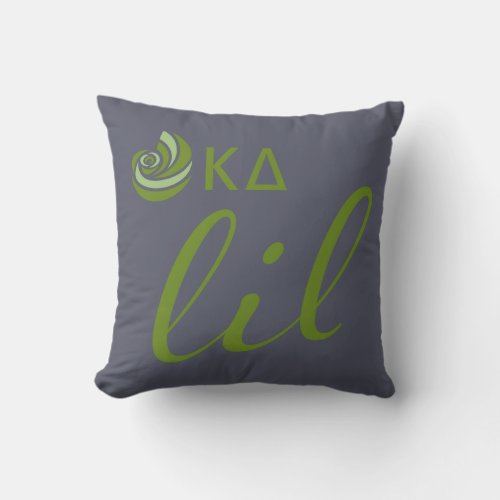 Kappa Delta Lil Script Throw Pillow