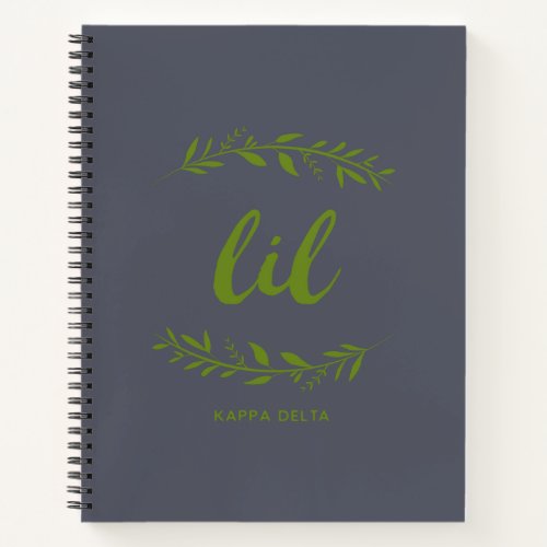 Kappa Delta Lil Wreath Notebook
