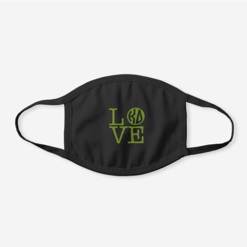 Kappa Delta Love Black Cotton Face Mask