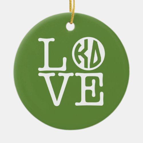 Kappa Delta Love Ceramic Ornament