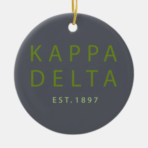 Kappa Delta Modern Type Ceramic Ornament