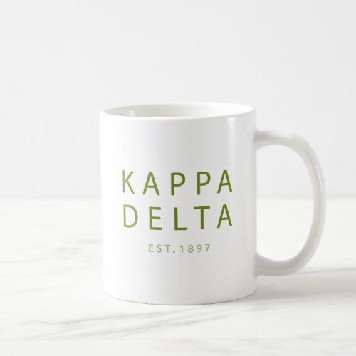 Kappa Delta Modern Type Coffee Mug