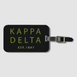 Kappa Delta Modern Type Luggage Tag at Zazzle