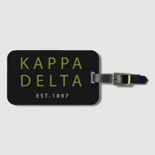 Kappa Delta Modern Type Luggage Tag