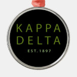 Kappa Delta Modern Type Metal Ornament at Zazzle