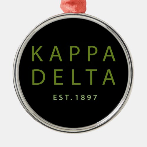 Kappa Delta Modern Type Metal Ornament