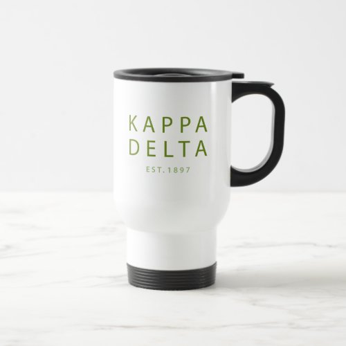 Kappa Delta Modern Type Travel Mug