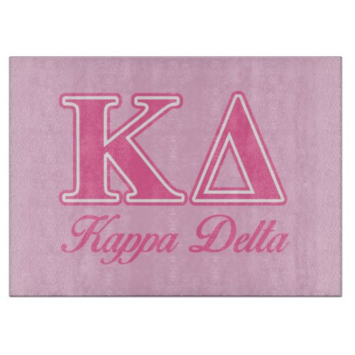 Kappa Delta Pink Letters Cutting Board