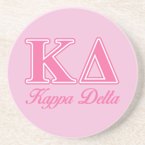 Kappa Delta Pink Letters Drink Coaster