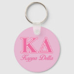 Kappa Delta Pink Letters Keychain at Zazzle