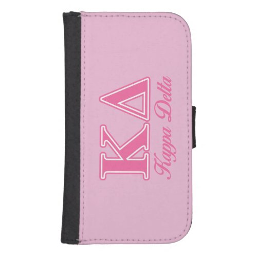 Kappa Delta Pink Letters Wallet Phone Case For Samsung Galaxy S4