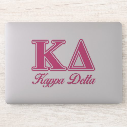 Kappa Delta Pink Letters Sticker