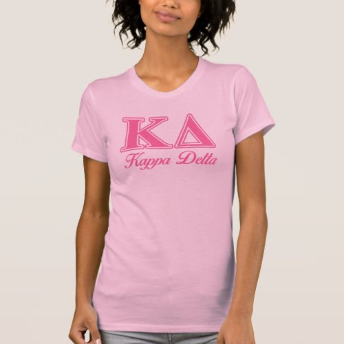 Kappa Delta Pink Letters T_Shirt