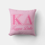 Kappa Delta Pink Letters Throw Pillow at Zazzle