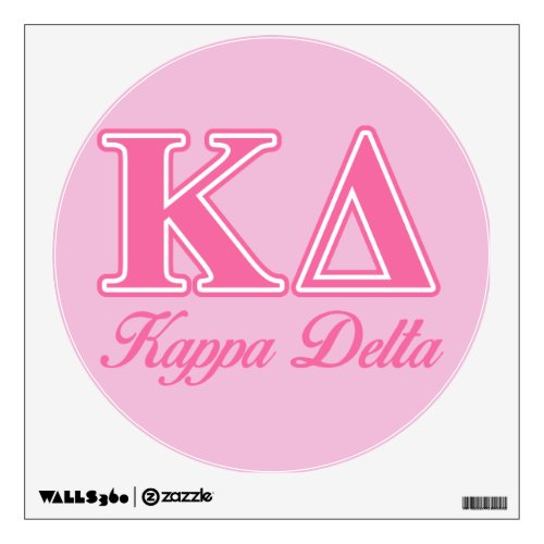 Kappa Delta Pink Letters Wall Decal