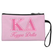 Kappa Delta Pink Letters Wristlet Wallet at Zazzle