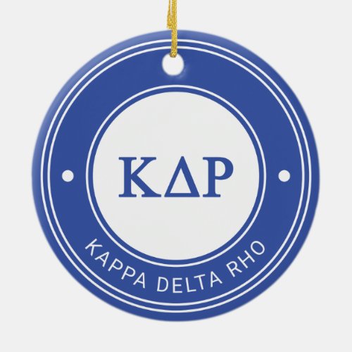 Kappa Delta Rho  Badge Ceramic Ornament