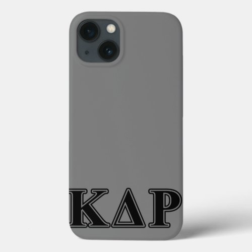 Kappa Delta Rho  Black Letters iPhone 13 Case