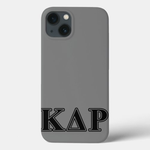Kappa Delta Rho  Black Letters iPhone 13 Case