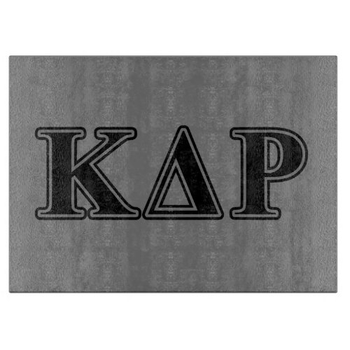 Kappa Delta Rho  Black Letters Cutting Board