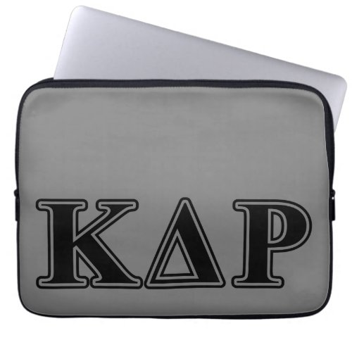 Kappa Delta Rho  Black Letters Laptop Sleeve