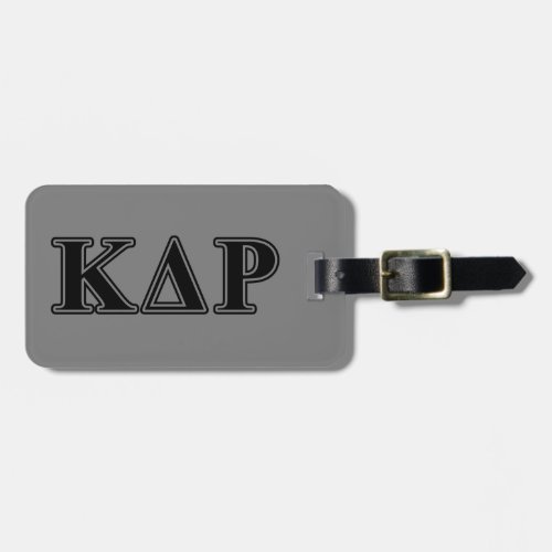 Kappa Delta Rho  Black Letters Luggage Tag