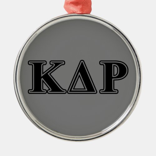Kappa Delta Rho  Black Letters Metal Ornament
