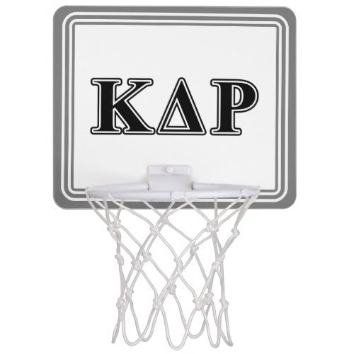 Kappa Delta Rho  Black Letters Mini Basketball Hoop