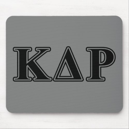 Kappa Delta Rho  Black Letters Mouse Pad