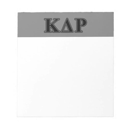 Kappa Delta Rho  Black Letters Notepad