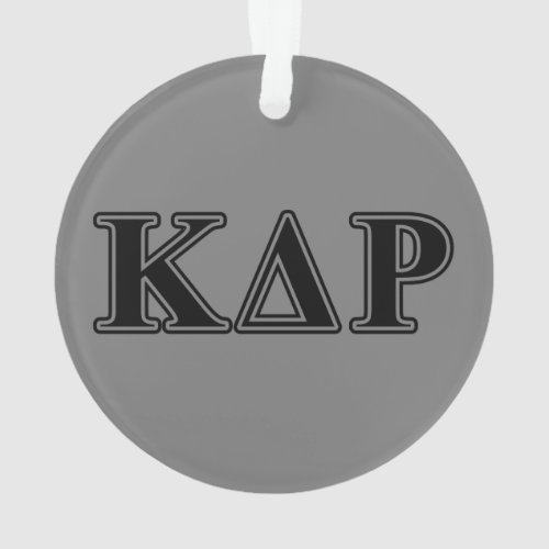 Kappa Delta Rho  Black Letters Ornament