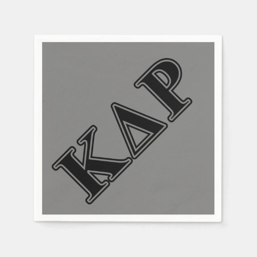 Kappa Delta Rho  Black Letters Paper Napkins