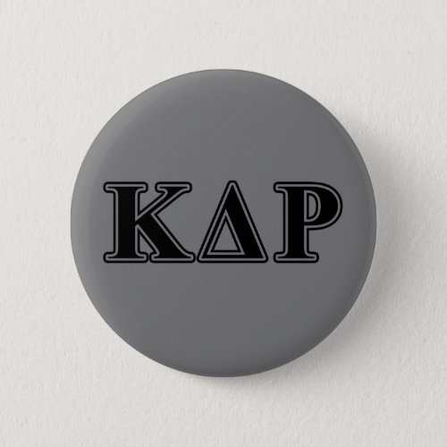 Kappa Delta Rho  Black Letters Pinback Button