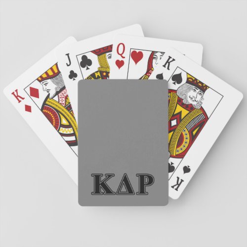 Kappa Delta Rho  Black Letters Poker Cards