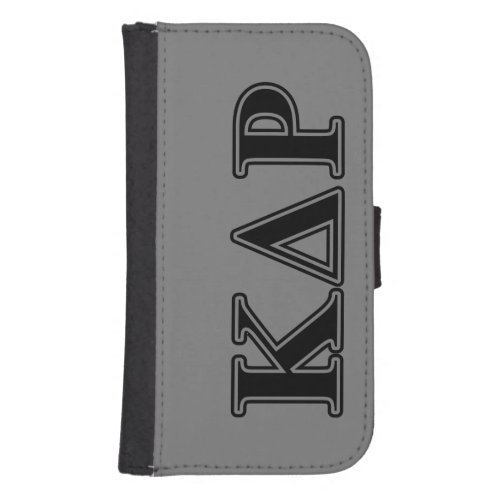 Kappa Delta Rho  Black Letters Samsung S4 Wallet Case