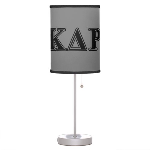Kappa Delta Rho  Black Letters Table Lamp