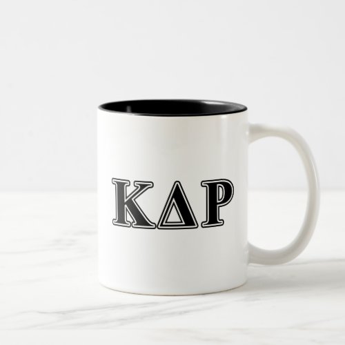 Kappa Delta Rho  Black Letters Two_Tone Coffee Mug