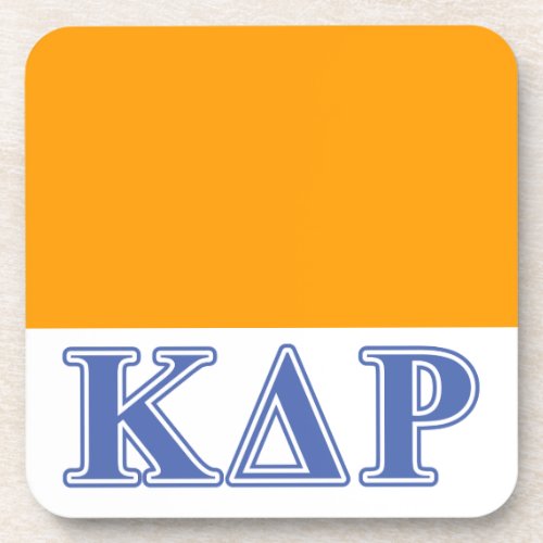 Kappa Delta Rho  Blue Letters Beverage Coaster